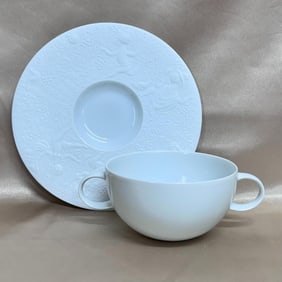 Rosenthal Magic Flute White Flat Cream Soup Bowl & Saucer Set of 6