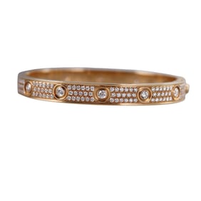 18k Gold 5ctw Diamond Bangle Bracelet