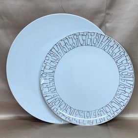 Rosenthal Walter Gropius TAC 02 Skin Silhouette Platinum Service & Dinner Plate
