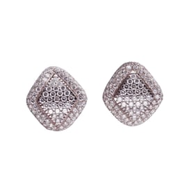 Damiani 4.69ctw Diamond 18k Gold Earrings