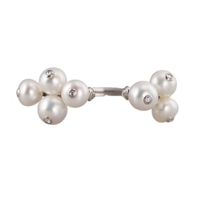 Prince Dimitri 18k Gold Diamond South Sea Pearl Bracelet