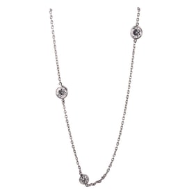 Tiffany & Co Peretti Diamonds by the Yard Platinum Necklace