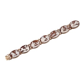 Antique 14k Gold Cameo Bracelet