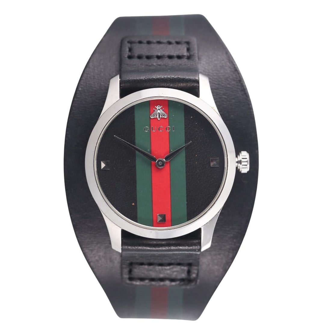 Gucci G Timeless Tri Color Dial Leather Bracelet Watch (1 of 4)