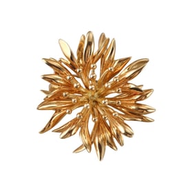 Tiffany & Co 18k Gold Flower Brooch