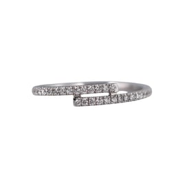 Messika Gatsby 18k Gold Diamond Bypass Band Ring
