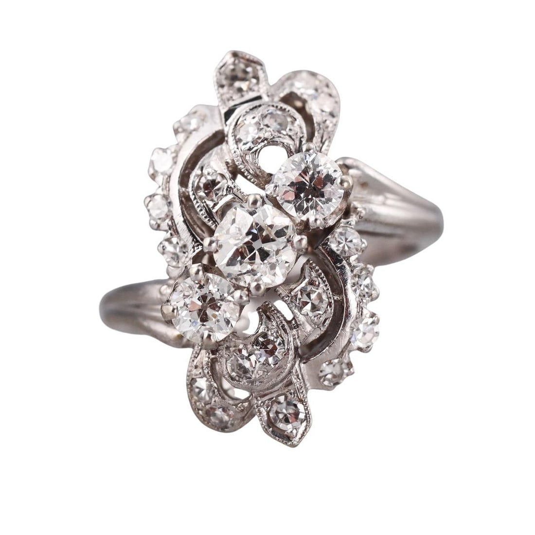 Midcentury 14k Gold Diamond Ring (1 of 3)