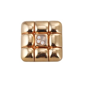 Chopard Ice Cube 18k Gold Diamond Pendant