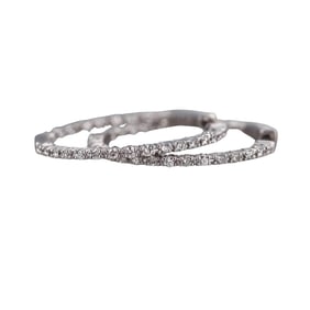 14k Gold Inside Out Diamond Hoop Earrings