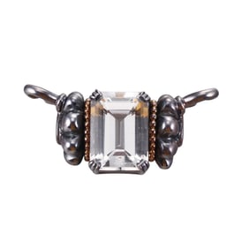 Lagos Caviar 18k Gold Silver Crystal Pendant