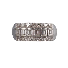 Midcentury 14k Gold Diamond Ring