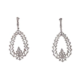 14k Gold Diamond Drop Earrings