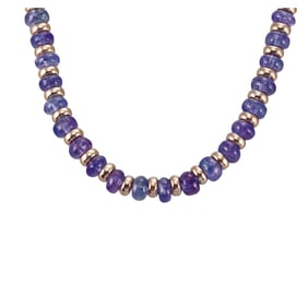 Gump's 14k Gold Tanzanite Bead Necklace