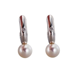 Assael 18k Gold Diamond Pearl Earrings