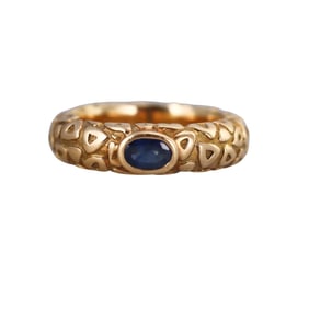Chaumet 18k Gold Sapphire Band Ring