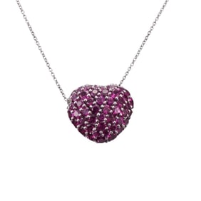 Pasquale Bruni 18k Gold Gemstone Heart Pendant Necklace