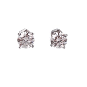 14k Gold EGL Lab Grown 1.55ctw Diamond Stud Earrings