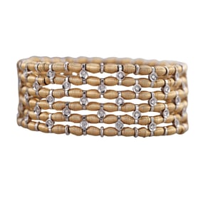 18k Gold Diamond Flexible Bracelet