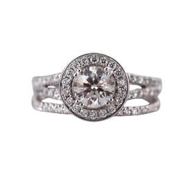 14k Gold EGL Lab Grown 1.75ctw Diamond Engagement Wedding Ring Set