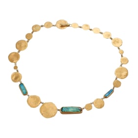 20k Gold Boulder Opal Necklace