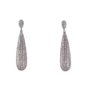 14k Gold Diamond Drop Earrings