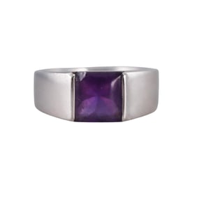 Cartier Tank 18k Gold Amethyst Ring