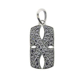 David Yurman Silver Black Diamond Pendant