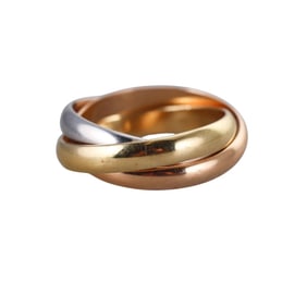 Cartier Trinity 18k Tri Color Gold Ring Size 64