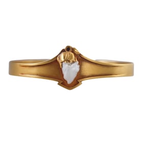 Art Nouveau Kalo 14k Gold Pearl Bracelet