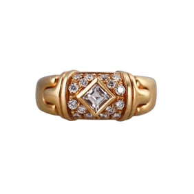 Bvlgari Bulgari Parentesi 18k Gold Diamond Ring