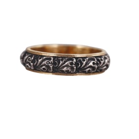 Buccellati Brunito 18k Gold Silver Band Ring