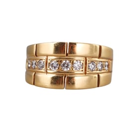 Cartier Maillon Panthere 18k Gold Diamond Band Ring