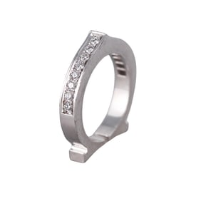C de Cartier 18k Gold Diamond Ring