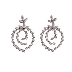 14k Gold Diamond Drop Earrings