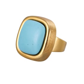 18k Gold Turquoise Ring