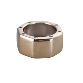 Audemars Piguet 18k Gold Diamond Emerald Sapphire Ruby Band Ring