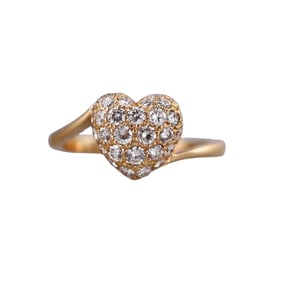 Cartier 18k Gold Diamond Heart Ring
