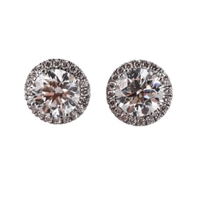 14k Gold 4.00ctw EGL VVS-VS Lab Grown Diamond Stud Earrings