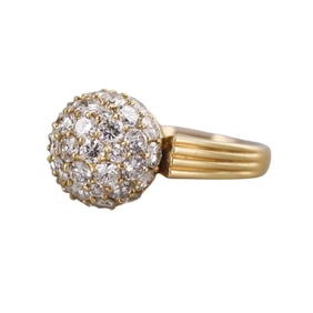 18k Gold 3.53ctw Diamond Ball Ring