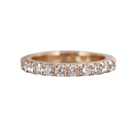 14k Gold Diamond Eternity Wedding Band Ring
