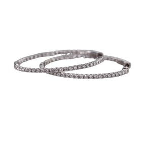 14k Gold EGL 2.15ctw Lab Grown Diamond Hoop Earrings
