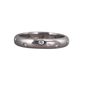 Tiffany & Co Etoile Platinum Diamond Wedding Band Ring
