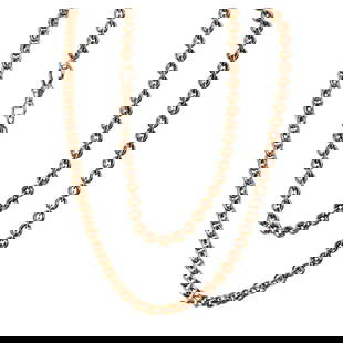 Antique Victorian 14k Gold Long Chain Necklace with Fob Swivel: Metal  : 14k Yellow Gold  Designer  : Not Signed  Gemstone  : None  Measurements  : Necklace is 63" long and 4.8mm wide.  Marked:  : 14k.  Weight:  : 69.7 grams  Condition: