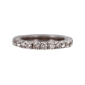 18k Gold Diamond Eternity Wedding Band Ring