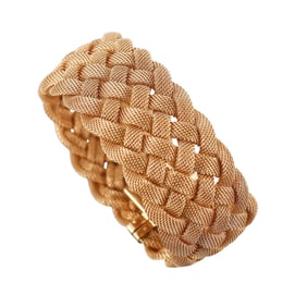 Tiffany & Co 18k Gold Braided Woven Bracelet