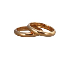 Bvlgari Bulgari 18k Yellow Gold Wedding Band Ring Set of 2