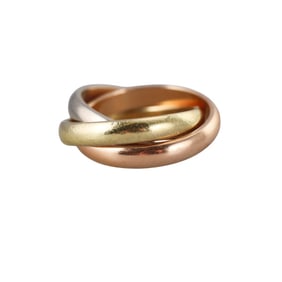 Cartier Trinity Vintage 18k Tri Color Gold Band Ring