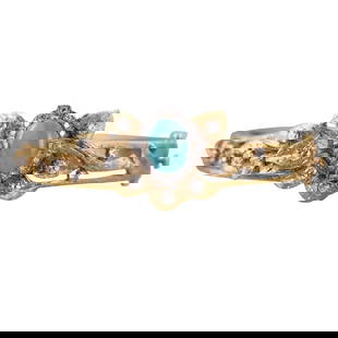 Vintage 18k Gold Opal Diamond Bangle Bracelet: Metal  : 18k Yellow Gold  Designer  : Not Signed  Gemstone  : Opal approx. 10.7 x 8.2mm, Diamonds approx. 0.80ctw.  Measurements  : Bracelet will fit approx. 7" wrist, center is 22mm wide.  Marked: <