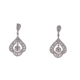 14k Gold Diamond Drop Earrings