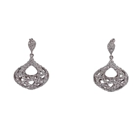 18k Gold Diamond Drop Earrings
